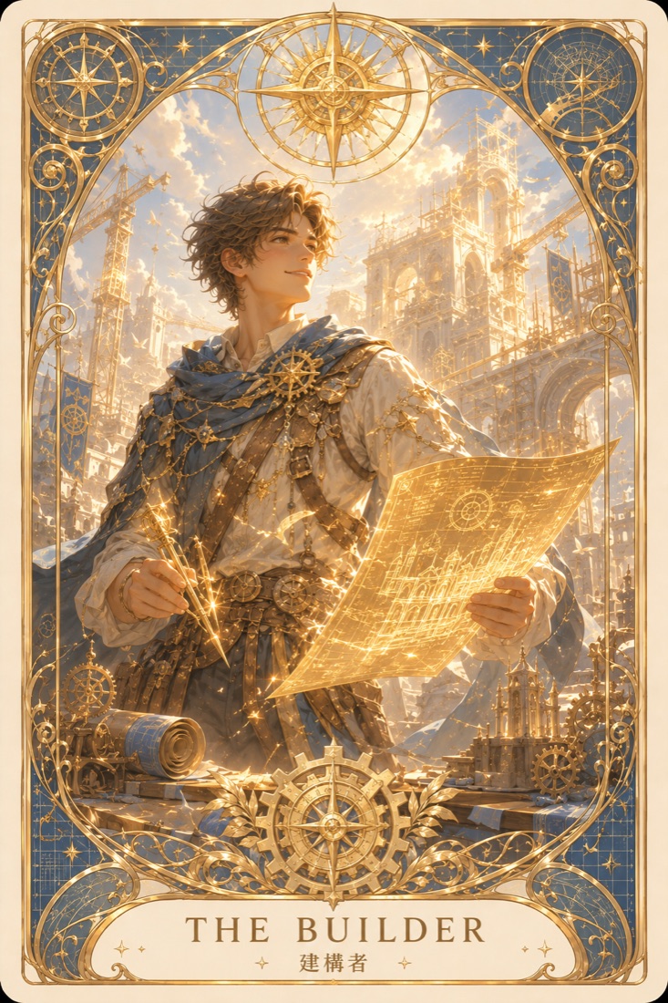 建構者 · Builder 塔羅角色卡插畫