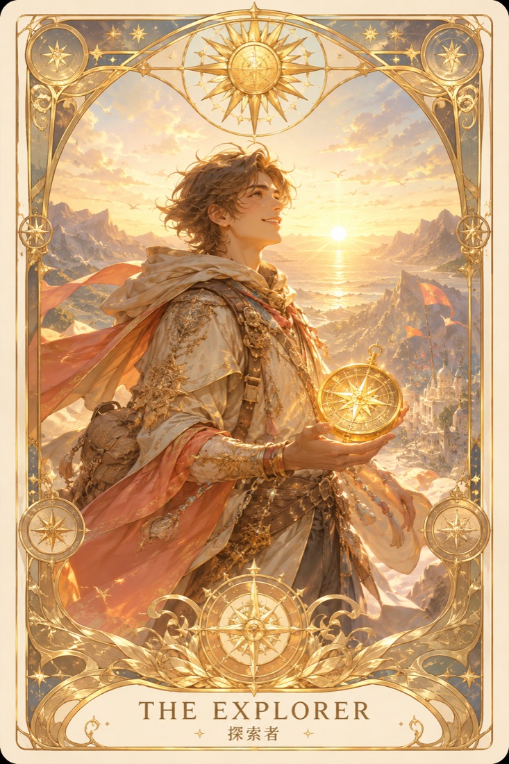 探索者 · Explorer 塔羅角色卡插畫