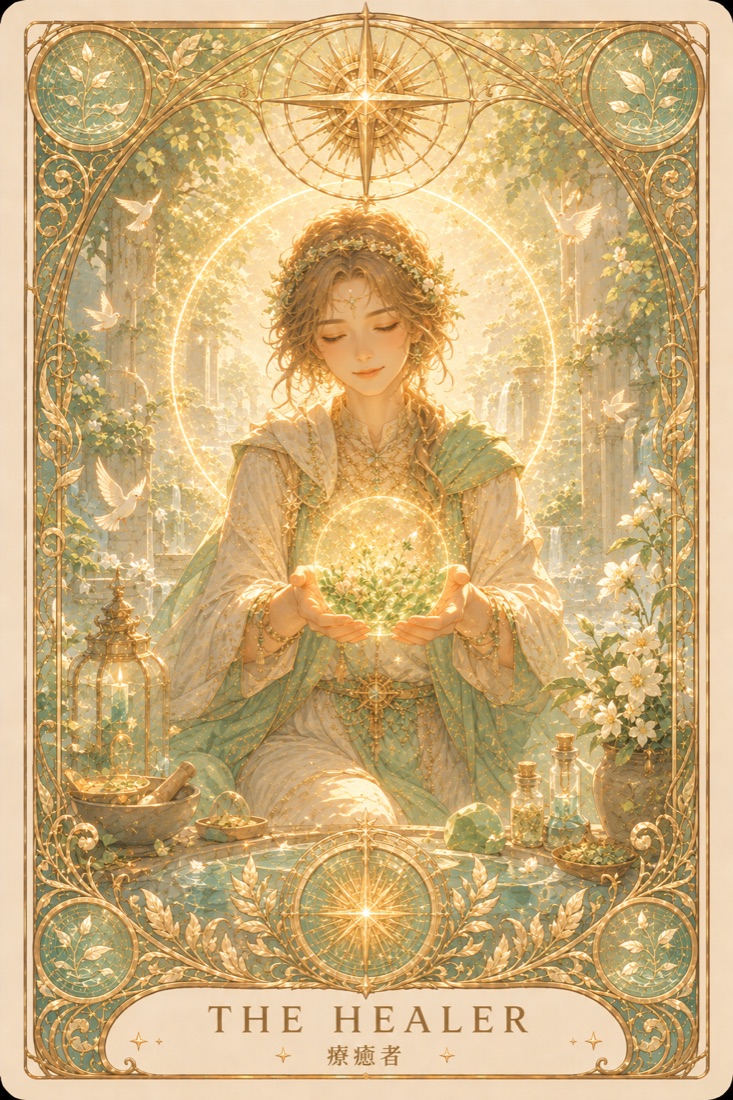 療癒者 · Healer 塔羅角色卡插畫